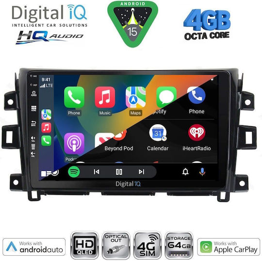 Digital IQ Ηχοσύστημα Αυτοκινήτου για Nissan Navara 2016 (Bluetooth/USB/WiFi/GPS/Apple-Carplay/Android-Auto) με Οθόνη Αφής 10"
