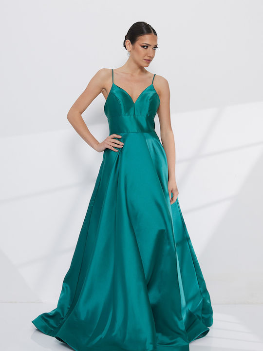 Summer Maxi Dress for Wedding / Christening Satin Elegant