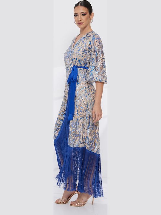 Maxi Dress for Wedding - Christening Blue KM609 037