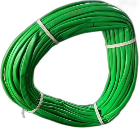 Kabel Schutzvorrichtungen Hitzebeständiges Glasfaser Makaronie 105°C PVC Beschichtung Ø5mm Grün 1 Meter