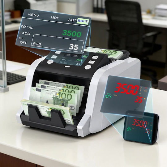 Vevor Mixed Count Banknote Counter with UV MG Counterfeit Detection