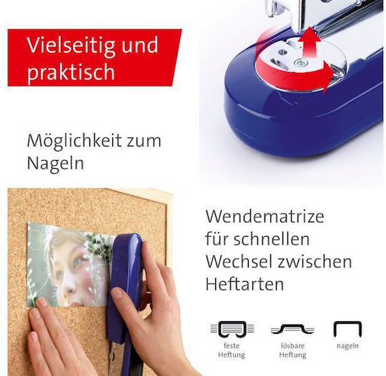 Novus Handtacker B 4 Blau Mechanismus zum Nachladen mit Feder