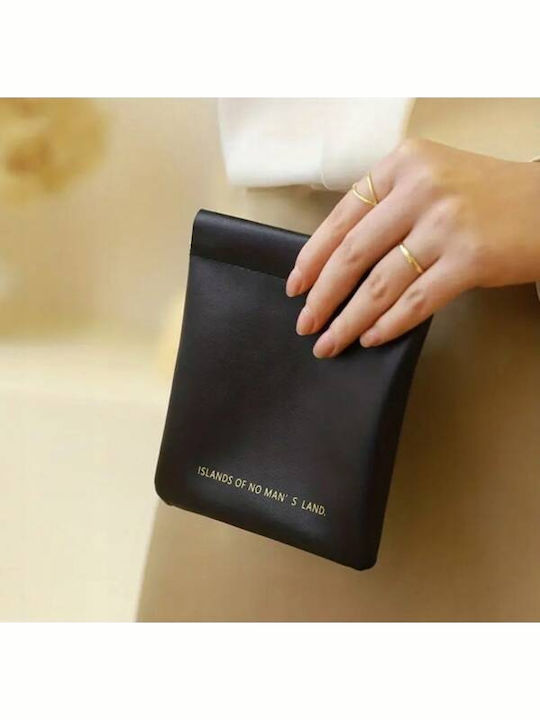 Ecarla Small Toiletry Bag Eco Leather Black