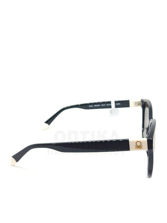 Benetton Unisex Sunglasses With Black Frame And Brown Polarized Lens