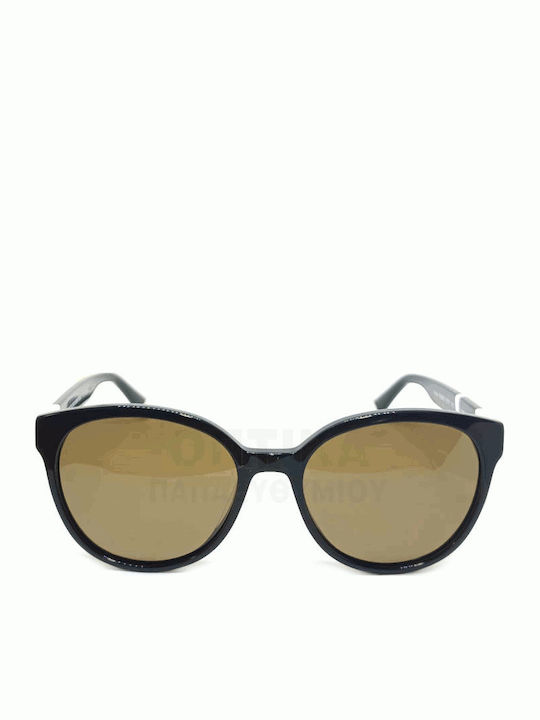 Benetton Unisex Sunglasses With Black Frame And Brown Polarized Lens
