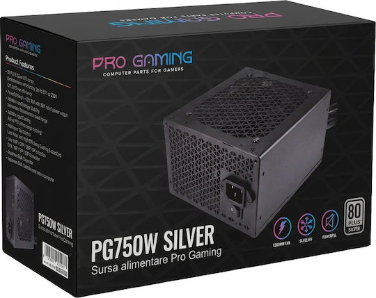 ProGaming 750W Sursă de Alimentare Neagră Full Wired 80 Plus Silver (PG750W80SI)