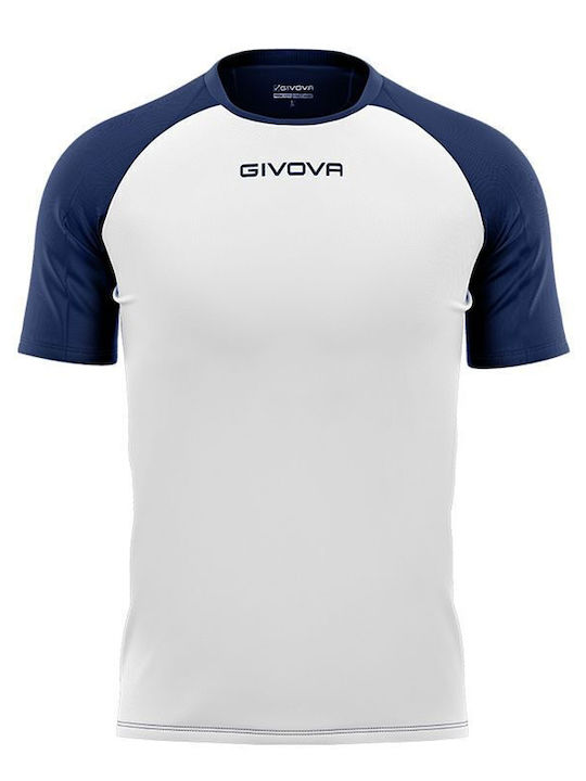 Athletic T-shirt White/Dark Blue
