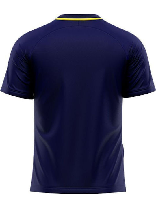 Sportliches T-Shirt Marineblau/Gelb