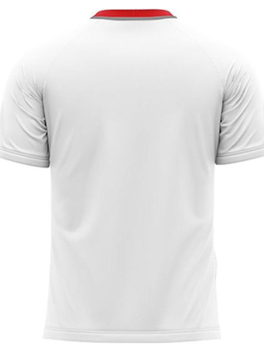 Sportliches T-Shirt Weiß/Rot