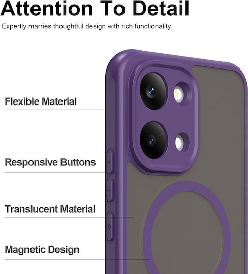 Techsuit Back Cover Plastic Purple (Poco X8 Pro Max)