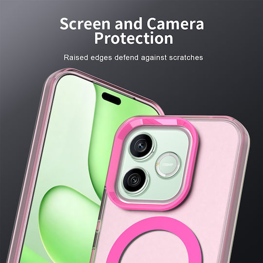Techsuit Plastic Silicone Bumper Pink Honor 600