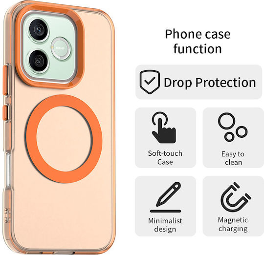 Techsuit Back Cover Plastic / Silicone Orange (Honor 600 Lite)