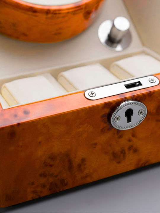 Cutie pentru Încărcarea Ceasurilor Automate Iuni Watch Winder cu 2 + 3 Spații de Depozitare, Aur