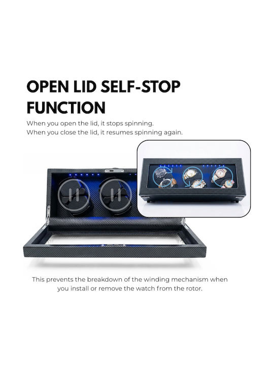 Automatic Watch Winder 6 Carbon Iuni Watches