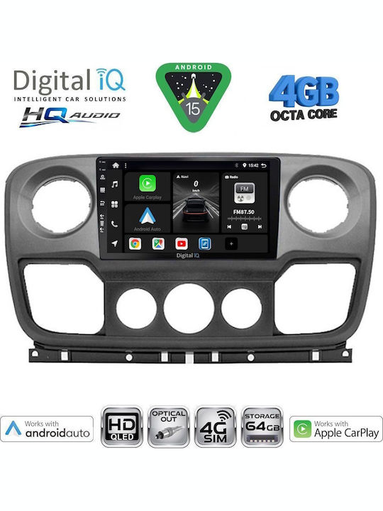 Digital IQ Car Audio System for Nissan Micra 2017 (Bluetooth/USB/WiFi/GPS/Apple CarPlay/Android Auto) with 9" Touch Screen