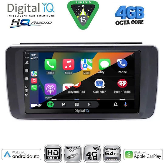 Digital IQ Car Audio System for Nissan Leaf 2018 (Bluetooth/USB/WiFi/GPS/Apple CarPlay/Android Auto) with 9" Touch Screen