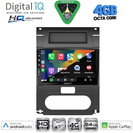 Digital IQ Car Audio System for Nissan X-Trail 2007-2013 (Bluetooth/USB/WiFi/GPS/Apple CarPlay/Android Auto) with 10" Touch Screen