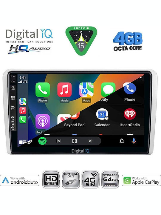 Digital IQ Car Audio System for Opel Antara 2006-2016 (Bluetooth/USB/WiFi/GPS/Apple CarPlay/Android Auto) with 9" Touch Screen