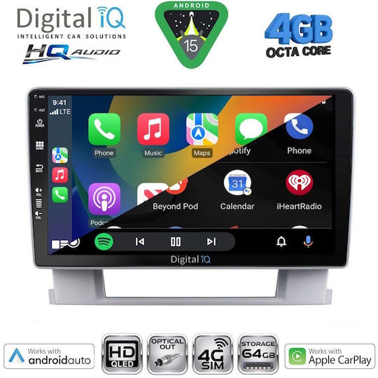 Digital IQ Car Audio System for Opel Antara 2006-2016 (Bluetooth/USB/WiFi/GPS/Apple CarPlay/Android Auto) with 9" Touch Screen