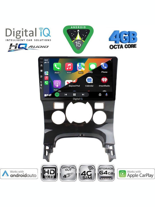 Digital IQ Car Audio System for Peugeot 3008 2008-2016 with Clima Bluetooth USB WiFi GPS Apple CarPlay Android Auto with 9" Touch Screen