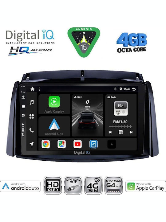 Digital IQ Car Audio System for Renault Kangoo 2010-2021 (Bluetooth/USB/WiFi/GPS/Apple CarPlay/Android Auto) with 9" Touch Screen
