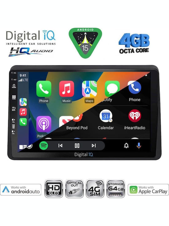 Digital IQ Car Audio System for Renault Kangoo 2010-2021 (Bluetooth/USB/WiFi/GPS/Apple CarPlay/Android Auto) with 9" Touch Screen
