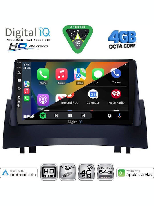 Digital IQ Car Audio System for Renault Kangoo 2010-2021 (Bluetooth/USB/WiFi/GPS/Apple CarPlay/Android Auto) with 9" Touch Screen