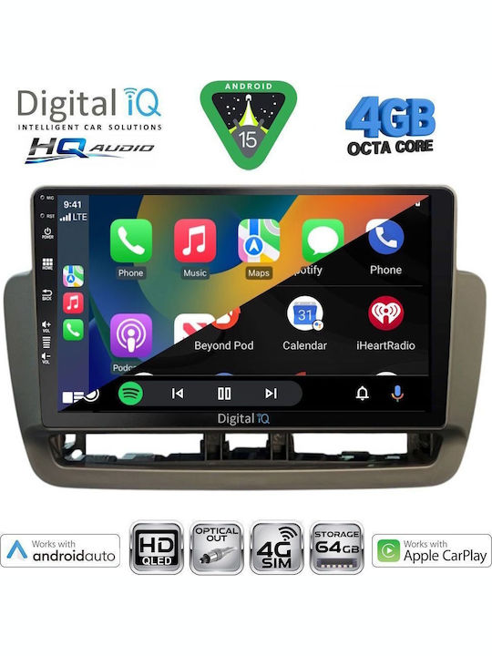 Digital IQ Car Audio System for Seat Ibiza 2012-2015 (Bluetooth/USB/WiFi/GPS/Apple CarPlay/Android Auto) with 9" Touch Screen