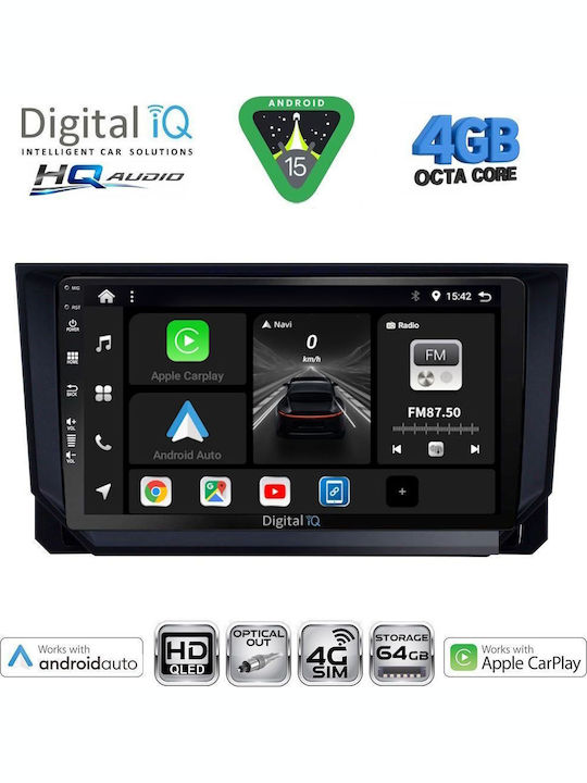 Digital IQ Car Audio System for Seat Ateca 2017 (Bluetooth/USB/WiFi/GPS/Apple CarPlay/Android Auto) with 9" Touch Screen