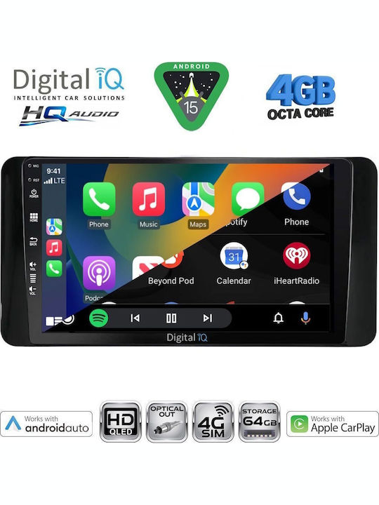 Digital IQ Car Audio System for Skoda Kamiq 2018 (Bluetooth USB WiFi GPS Apple CarPlay Android Auto) with 10" Touch Screen