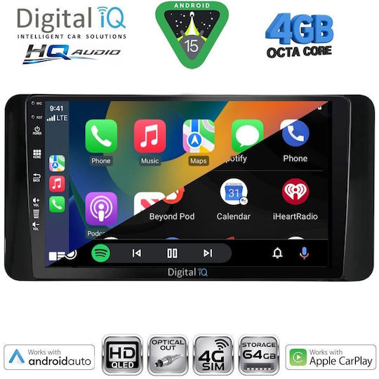 Digital IQ Car Audio System for Skoda Kamiq 2018 (Bluetooth USB WiFi GPS Apple CarPlay Android Auto) with 10" Touch Screen