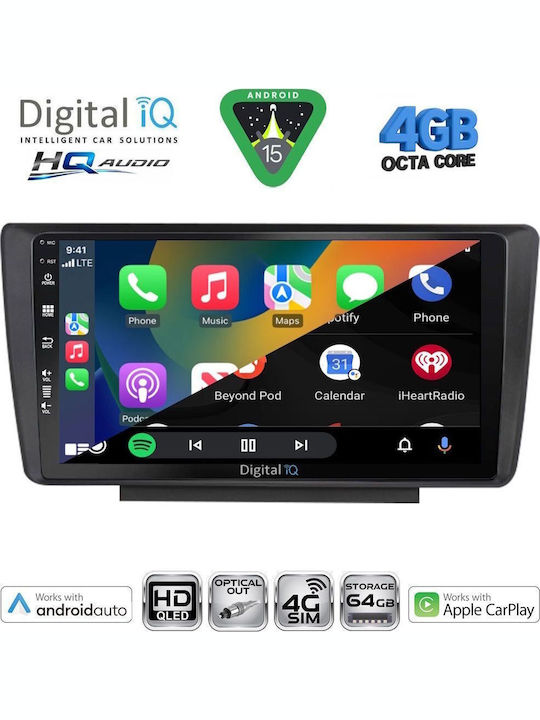 Digital IQ Car Audio System for Skoda Octavia 2005-2012 with Clima Bluetooth USB WiFi GPS Apple CarPlay Android Auto with 9" Touch Screen
