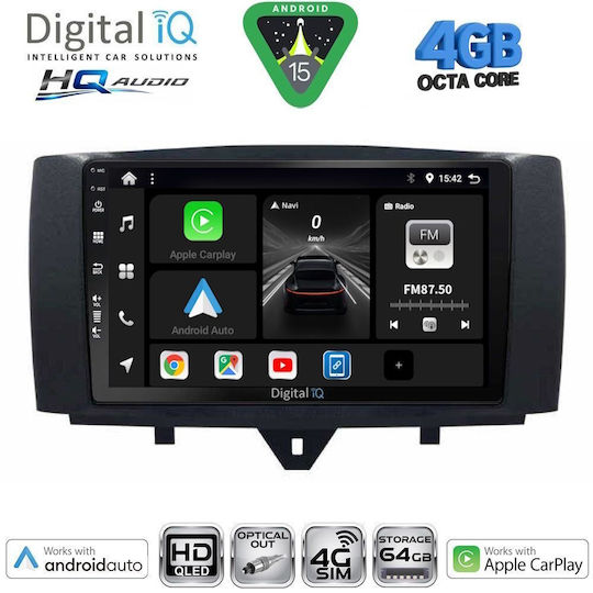 Digital IQ Ηχοσύστημα Αυτοκινήτου για Skoda Yeti 2014-2018 με Clima (Bluetooth/USB/WiFi/GPS/Apple-Carplay/Android-Auto) με Οθόνη Αφής 10"