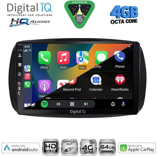 Digital IQ Ηχοσύστημα Αυτοκινήτου για Skoda Yeti 2014-2018 με Clima (Bluetooth/USB/WiFi/GPS/Apple-Carplay/Android-Auto) με Οθόνη Αφής 10"