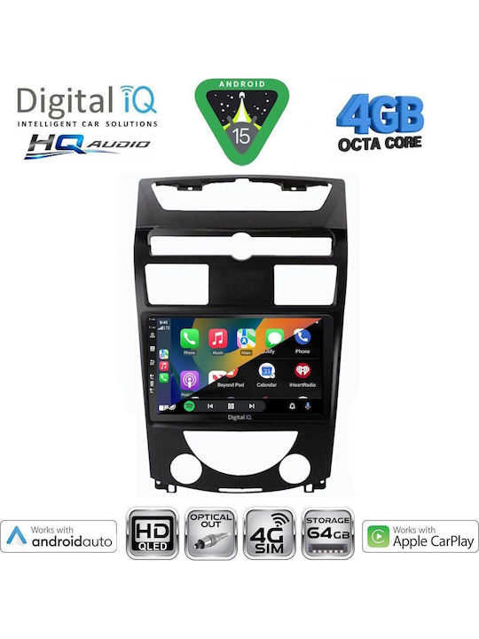 Digital IQ Car Audio System for Ssangyong Actyon / Kyron 2006-2015 (Bluetooth/USB/WiFi/GPS/Apple CarPlay/Android Auto) with 9" Touch Screen