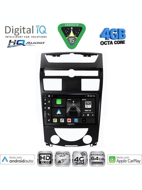 Digital IQ Car Audio System for Ssangyong Actyon / Kyron 2006-2015 (Bluetooth/USB/WiFi/GPS/Apple CarPlay/Android Auto) with 9" Touch Screen