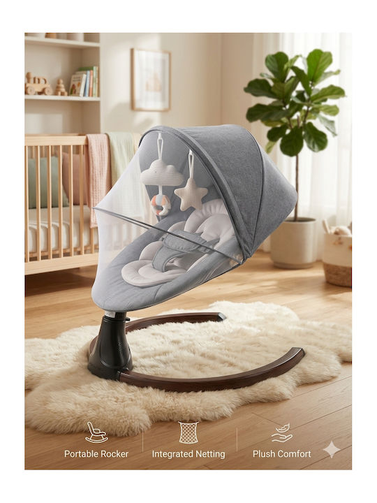 ForAll Electric Baby Relax Swing with Music Gray ForAll Electric Baby Relax Swing with Music Gray