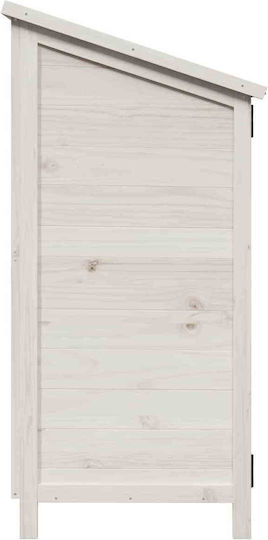 Wooden Garden Shed White L1.06xW0.56xH1.135m