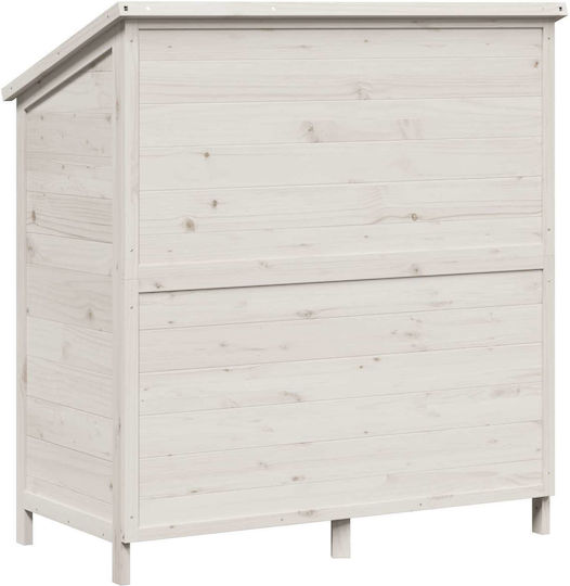 Wooden Garden Shed White L1.06xW0.56xH1.135m