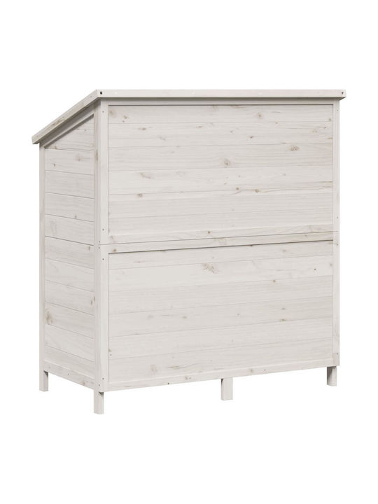 Hölzernes Gartenhaus Weiß M1.06xB0.56xH1.135m
