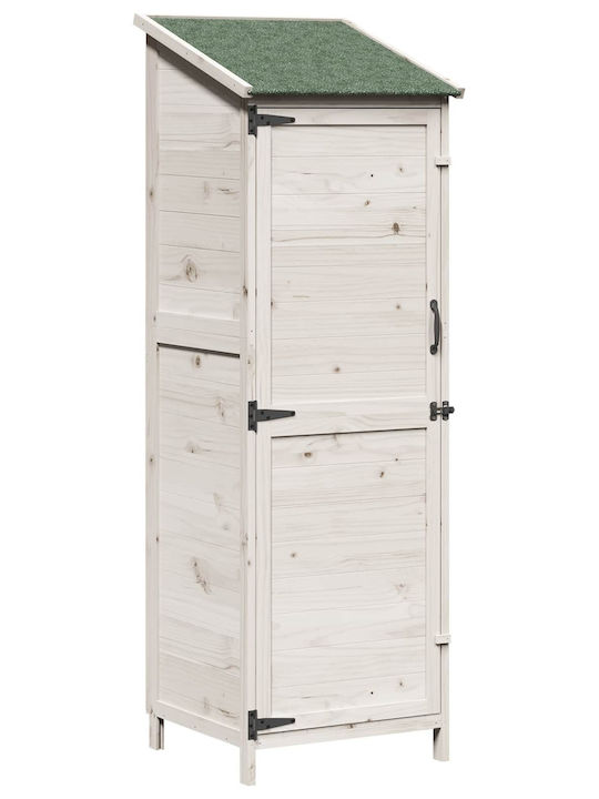 Wooden Garden Shed White 0.595x0.56x1.765m