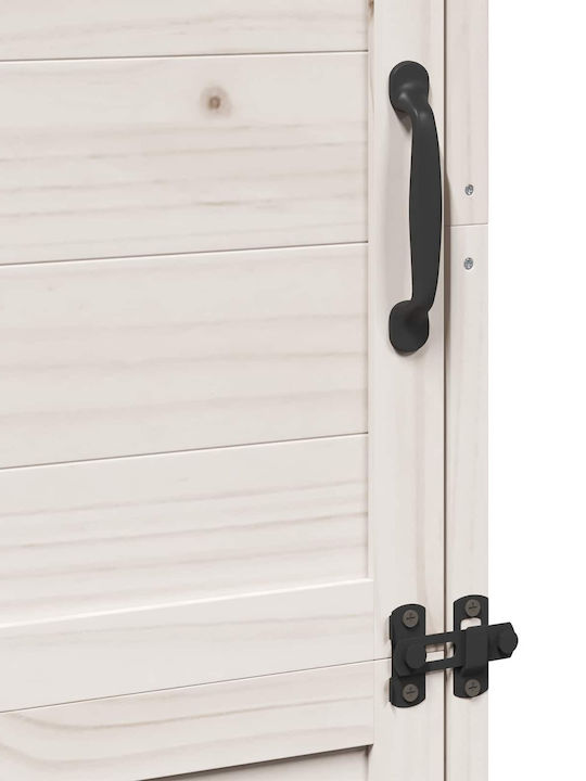 Wooden Garden Shed White 0.595x0.56x1.765m