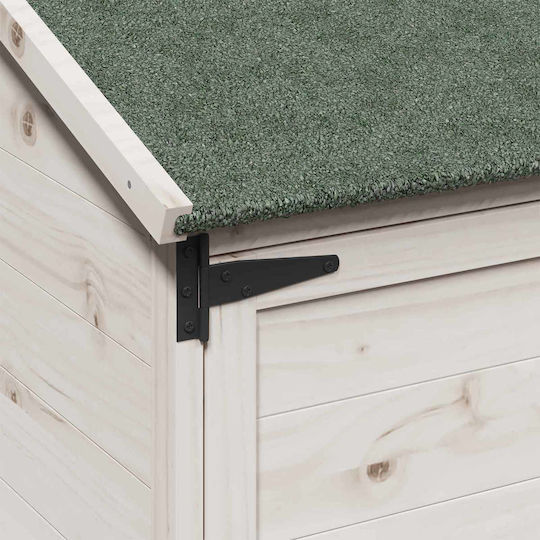 Wooden Garden Shed White 0.59x0.56x1.135m