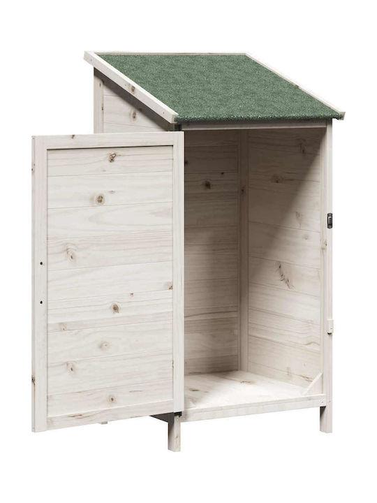Wooden Garden Shed White 0.59x0.56x1.135m