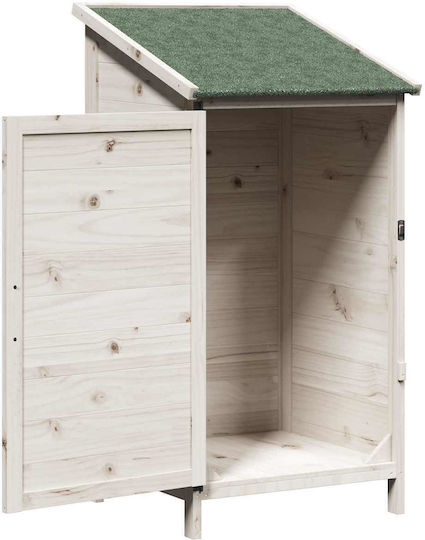 Wooden Garden Shed White 0.59x0.56x1.135m