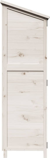 Wooden Garden Shed White 0.595x0.56x1.765m
