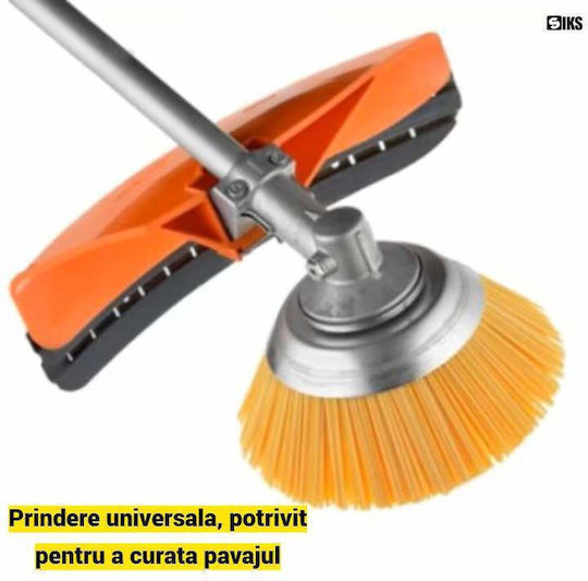 Siks Perie Rotativă Accesoriu Pentru Motocoasă Curățare Pavaj Buruieni Mătură Din Nailon De Înaltă Densitate Disc Diametru 6 Inch 150 Mm Prindere Universală Ideală Pentru Curățarea Rosturilor Mușchi Borduri Galben