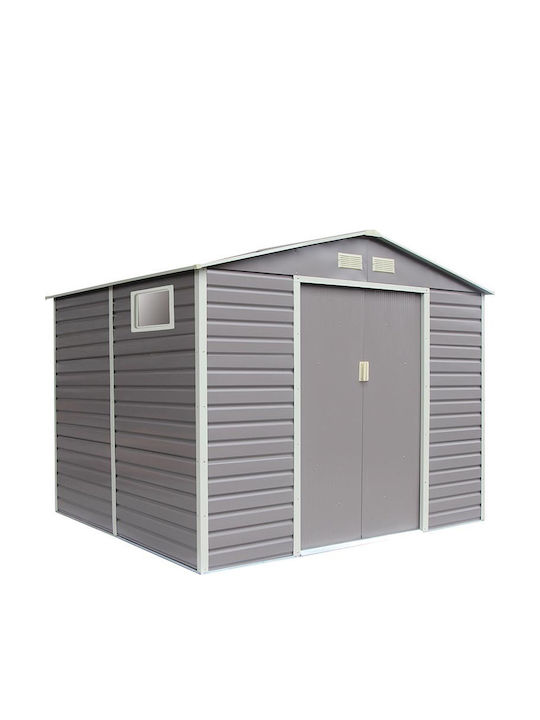 Metallic Garden Warehouse Galvanized Evan Plus E with Air Vents L2.77xW3.22xH2.21m