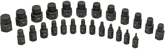 Set Broken-Damaged Screw Extractors 25 Pieces Hbm