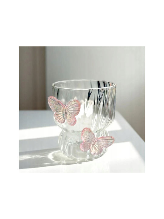 ecarla Kaffe/Freddo Glas in Rosa Farbe 260ml